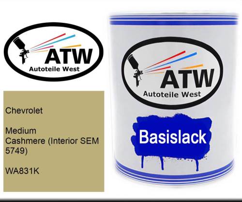 Chevrolet, Medium Cashmere (Interior SEM 5749), WA831K: 1L Lackdose, von ATW Autoteile West.